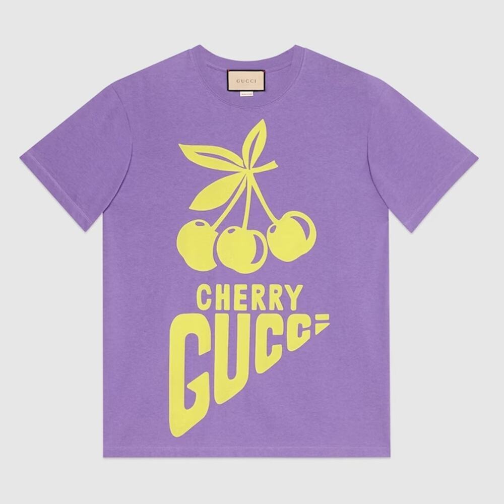 NWT Gucci Cherry T-shirt Purple Size S